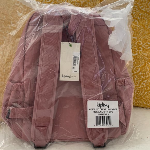NWT Kipling Delia Backpack in Clear Lavender main image 4